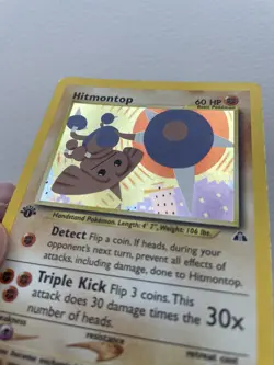 Pokemon Cards: Neo Discovery 1st Edition Rare Holo: Hitmontop 3/75 - Image 1
