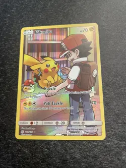 Pokemon Pikachu TCG Sun & Moon Cosmic Eclipse Card 241/236 Secret Rare Holo - Image 1