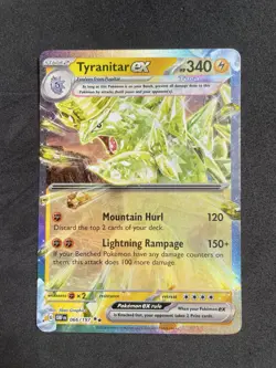 Pokemon Card Tyranitar EX 066/197 Ultra Rare Obsidian Flames NM Additional Ink - Image 1
