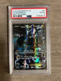 2012 Pokemon Next Destinies Zekrom EX 97/99 Full Art Holo PSA 4 English - Image 1