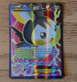 Pokemon Emolga EX 143/146 XY Ultra Rare Full Art Holo English 2014 110 HP - Image 1