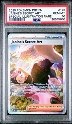 PSA 10 2025 POKEMON PRE EN-PRISMATIC EVOLUTIONS #173 JANINE'S SECRET ART ILLUSTR - Image 3
