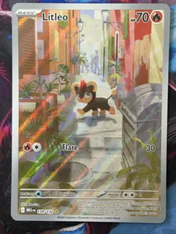 Pokemon Litleo 139/132 Mega Evolution Illustration Rare - Image 1