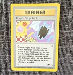 Pokemon TCG Koga's Ninja Trick Gym Challenge Trainer Uncommon 115/132 Excellent - Image 1