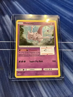 Mewtwo SM77 Sun & Moon Black Star Promo Pokemon LP - Image 1