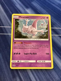 Mewtwo SM77 Sun & Moon Black Star Promo Pokemon LP - Image 2