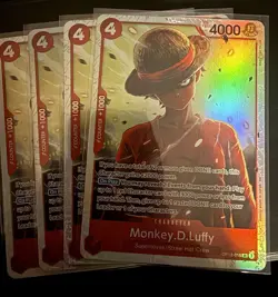 One Piece TCG Op12 Monkey D Luffy X4 Playset - Image 1