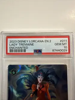 DISNEY LORCANA EN2 ENCHANTED #211 LADY TREMAINE - IMPERIOUS QUEEN PSA 10! - Image 3