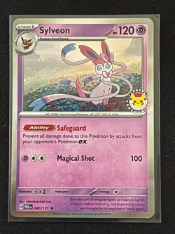 Pokemon TCG Pokemon Day 2025 Sylveon Rare Holo Card 040/131 - Image 1