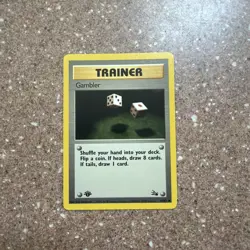 Gambler 60/62 Common - Fossil - Pokemon Card - NM - Image 1