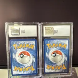 Pokemon, Hitmonlee & Hitmonchan, 011/034 & 012/034, holo, CGC, 2 card lot - Image 2