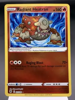 Radiant Heatran 027/189 - Radiant Rare - SWSH Astral Radiance Pokemon Card MINT - Image 1