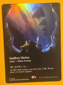 Godless Shrine - Foil - Borderless Edge of Eternities Magic The Gathering MTG - Image 1