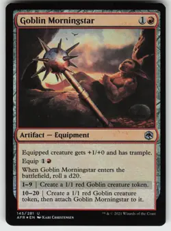 Goblin Morningstar Foil U Adventures in the Forgotten Realms 145 MTG - Image 1