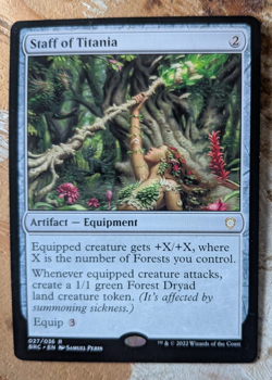 MTG Staff of Titania - Commander: The Brothers' War - NM - Image 1