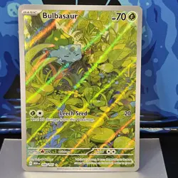 Bulbasaur 166/165 Illustration Rare Pokemon SV Scarlet Violet 151 Holo Mew Expan - Image 1