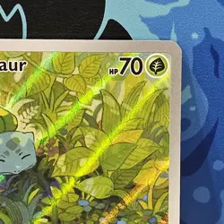 Bulbasaur 166/165 Illustration Rare Pokemon SV Scarlet Violet 151 Holo Mew Expan - Image 4
