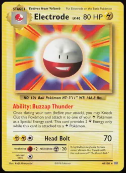 Electrode 40/108 MP Evolutions Rare Pokemon - Image 1
