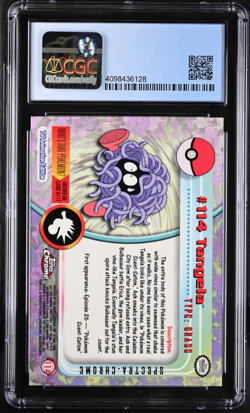 CGC 9.5 Gem Mint 2000 Topps Chrome Tangela Pokemon T.V. - Spectra # 114 LOW POP - Image 2