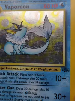 1999 Vaporeon 12/64 Jungle Holo Rare Unlimited English Pokemon TCG - Image 5