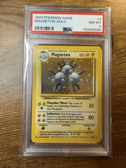 Magneton 9/102 Base Set Holo - 1999 Pokemon Game - PSA 8 NM-MT - Image 2