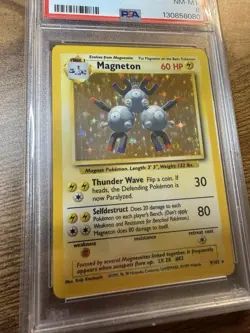 Magneton 9/102 Base Set Holo - 1999 Pokemon Game - PSA 8 NM-MT - Image 3