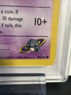 2000 Pokemon Gym Challenge Sabrina's Abra #94 1st Edition PSA 9 MINT - Image 3
