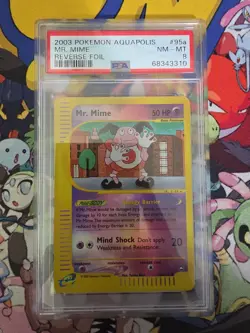 Pokemon TCG Aquapolis Reverse Holo Mr Mime Psa 8 - Image 1