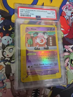 Pokemon TCG Aquapolis Reverse Holo Mr Mime Psa 8 - Image 2