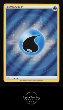 Water Energy 154/159 Ultra Rare Crown Zenith Pokemon Holo Near Mint - Image 1