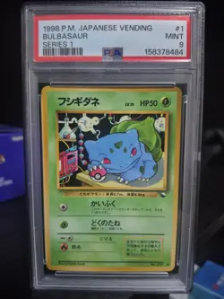1998 Pokemon Japanese Vending Series #1 Bulbasaur - PSA 9 - Image 1