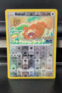 Bidoof (Peelable Ditto) 059/078 Pokemon GO Reverse Holo - Image 1