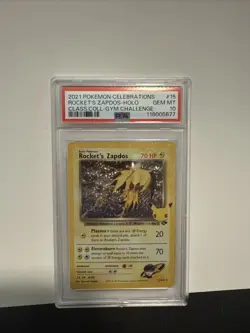 2021 Pokemon Celebrations Rockets Zapdos Classic Collection PSA 10 Gem Mint - Image 1