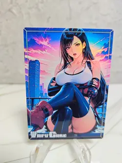 Tifa Lockhart Trading Card Waifu Goddess Story Anime Girl holo Karte Manga Full - Image 1