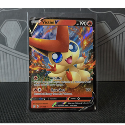 Pokemon TCG Victini V Ultra Rare Holo 021/163 SWSH05 190 HP English - Image 1