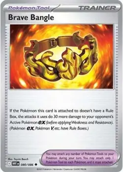 2x Brave Bangle (#080/086) SV - White Flare NM Pokemon - Image 1