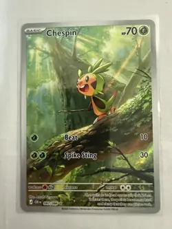 Pokemon TCG Chespin 087/086 Chaos Rising IR Holo Rare NM/Mint - Image 1