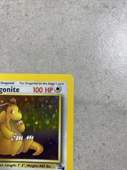 Pokemon TCG Dragonite Fossil 4/62 Holo 1999-2000 Wizards Base Set Copyright Holo - Image 4