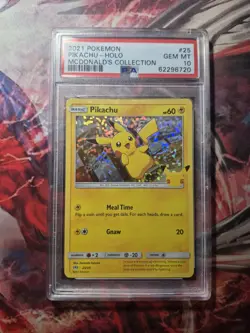 PSA 10 2021 Pokemon McDonald's Collection 25th Pikachu HOLO BLEED 25/25 Gem Mint - Image 1