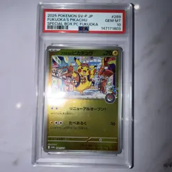Pokemon TCG 2025 Japanese Fukuoka’s Pikachu 289/SV-P Special Box Gem Mint PSA 10 - Image 1