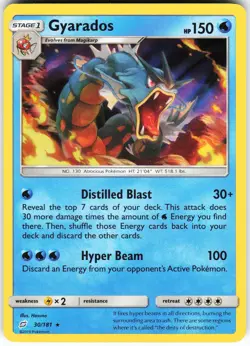 Gyarados 30/181 Pokemon SM - Team Up Holo Holo Rare NM - Image 1