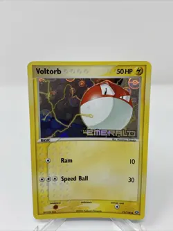 Pokemon Voltorb 71/106 EX Emerald Reverse Holo 2005 Stamped Pokemon Card - Image 1