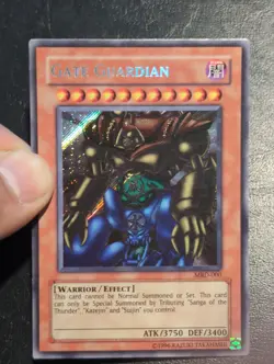 Yu-Gi-Oh! SECRET RARE GATE GUARDIAN MRD-000 1996 KAZUKI TAKAHASHI COPYRIGHT VLP - Image 4