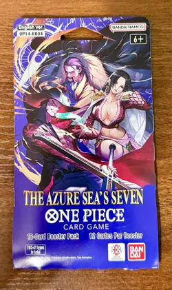 (HEAVY) 37.77g One Piece OP14 The Azure Sea’s Seven Sleeved Booster Pack - Image 3