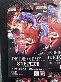 ONE PIECE CCG OP-16 THE TIME OF BATTLE SLEEVED BOOSTER PACKS LOT OF 10 - Image 2
