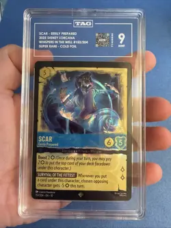 Scar Eerily Prepared 153/204 Super Rare Cold Foil 2025 Disney Lorcana TAG 9 Mint - Image 3