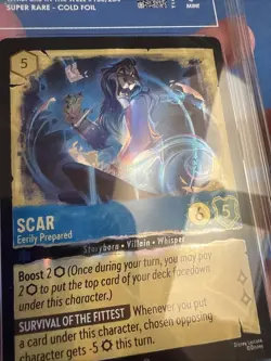 Scar Eerily Prepared 153/204 Super Rare Cold Foil 2025 Disney Lorcana TAG 9 Mint - Image 4