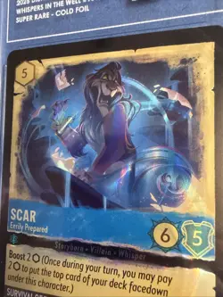 Scar Eerily Prepared 153/204 Super Rare Cold Foil 2025 Disney Lorcana TAG 9 Mint - Image 5