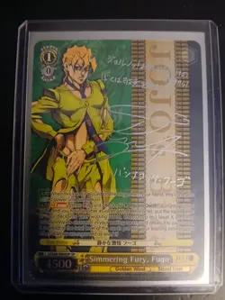 Signed Weiss Schwarz Jojo'S Bizarre Adventure JJ/S66-006SP SP Hugo Fugo - Image 1