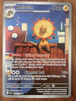 Pokemon TCG Heliolisk 229/217 Ascended Heroes Illustration Rare NM Card - Image 1